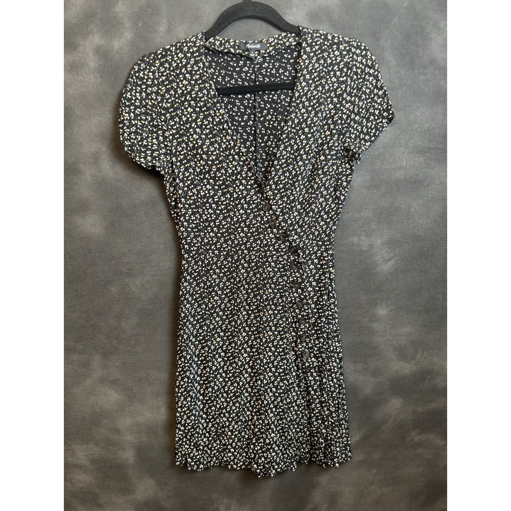 Madewell Floral Button-Up Dress 0 XS Knee Length Spring Summer Casual Chic